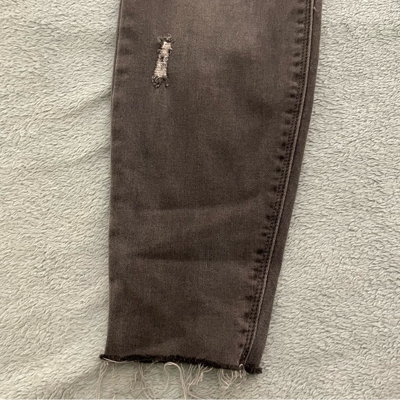 Spanx Jeans Vintage Grey Distressed Ankle Skinny Medium Pull On - Picture 3 of 12